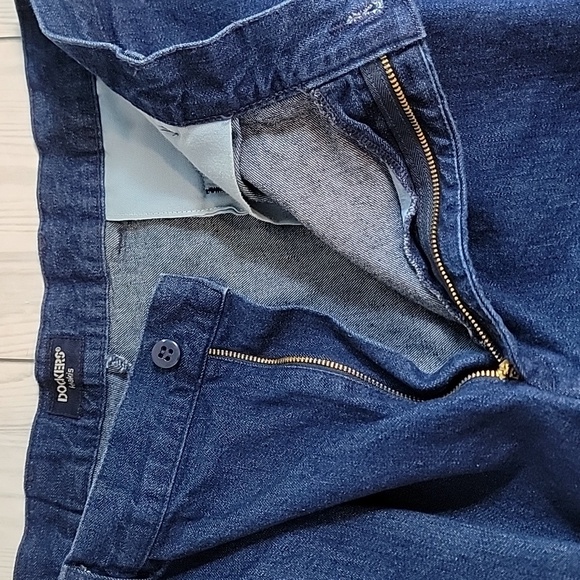 Dockers Pleated Khakis Soft Cotton - Blue  Straight Leg Womens Size Waist 38" - Picture 8 of 13